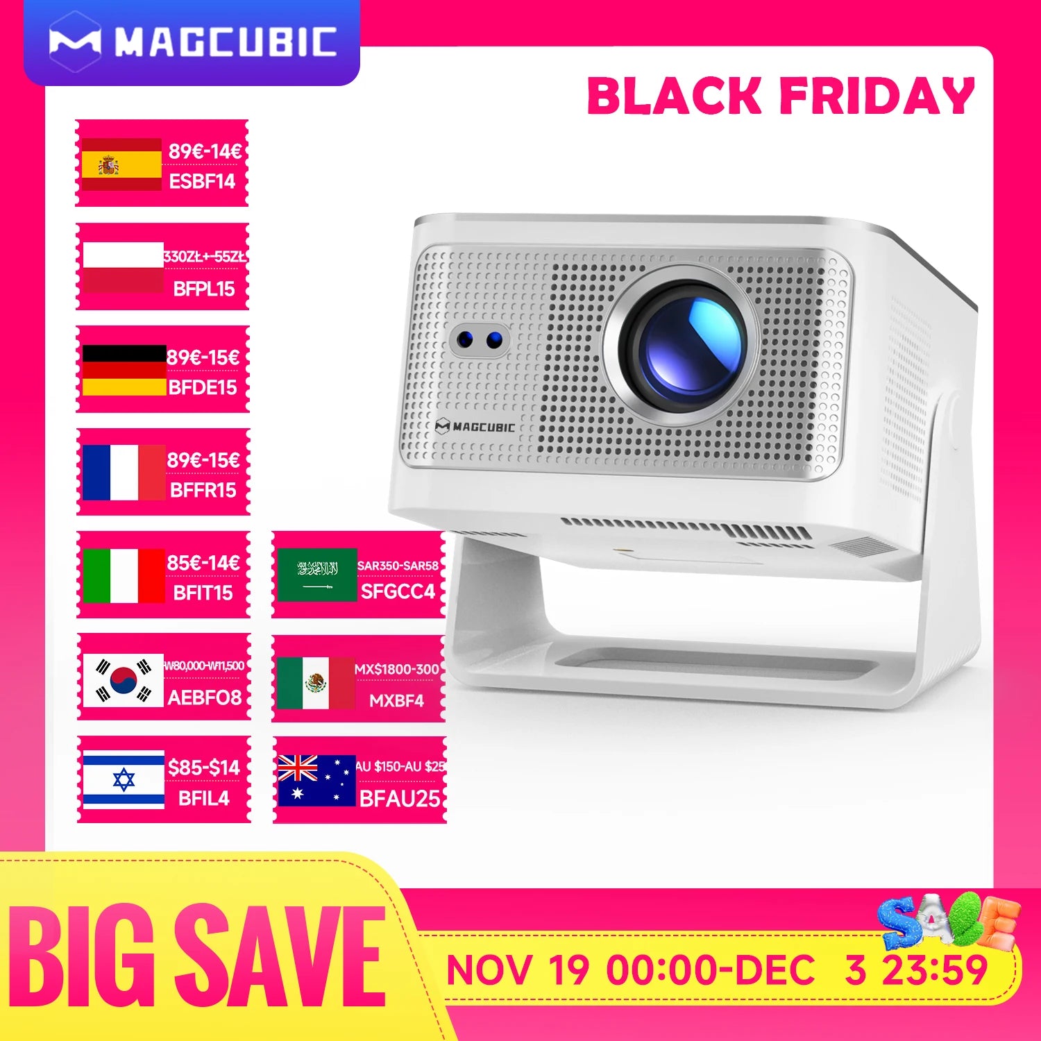 900ANSI Android 14 Projector Auto Focus Support 8K Native 1080P with Wifi6 BT5.4 16G Allwinner H726 Portable Hy350Max