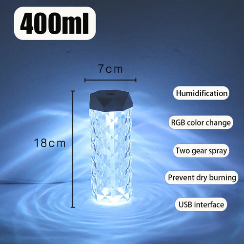 400ML Essential Oil Humidifier – USB Powered with RGB Ambient Glow